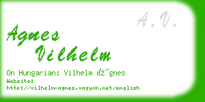 agnes vilhelm business card